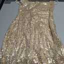 Womens Sequin Sexy Bodycon Dress Square Neck Flowy Glitter Sleeveless Homecoming Dresses Night Out Party Dress (Gold, S)