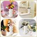 Tioncy Mini Teacup Bud Vase 5" Wonderland Tea Party Decorations Antique Vintage Kitchen Decor Whimsy Ceramic Vase Tea Party Favor for Wedding Gift Birthday Bridal Showers Home(4 Pcs)