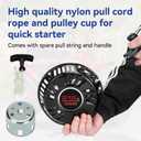 212 Pull Start Recoil Starter Assembly Compatible with Predator 212cc 196cc 6.5HP GX160 Engine Coleman CT200U BT200X Baja MB200 Mini Bike Go Kart Generator Pressure Washer with Pulley Cup