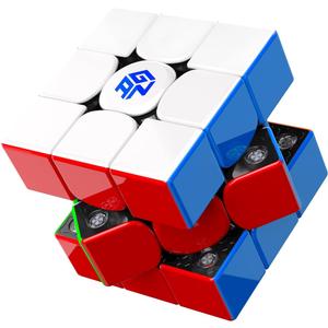 GAN V100 Maglev UV Speed Cube 3x3 Magnetic, Omni-directional Positioning 64g Lightweight Speedcube Brain Teaser Puzzle Fidget Toy for Kids Adults, 55mm Black Inner Surface