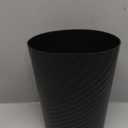 UUJOLY Plastic Small Trash Can Wastebasket, Garbage Container Basket for Bathrooms, Laundry Room, Kitchens, Offices, Kids Rooms, Dorms, (Black, 1.8 Gallon)