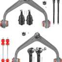 10pc Front End Suspension Kit for 2011-2019 Chevy Silverado GMC Sierra 2500HD 3500HD, Upgrade Polyurethane, 2 Sway Bar Links, 4 Inner & Outer Tie Rods, 2 Lower Ball Joints