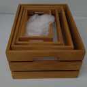 Barydat Set of 5 Wood Crates for Display Decorative Nesting Wooden Crate Storage with Handles Vintage Farmhouse Style Decorative Boxes Multipurpose Fruits Vegetables Boxes(Brown,Classic)