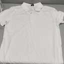 Collared Muscle Polo Shirts Men Slim Fit Textured Knit Polo Shirts Short Sleeve Button Down Shirts Casual Stylish (White, Medium)