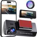 Dash Cam Front 4K Built-in 5GHz WiFi with CPL, Dash Camera for Cars with 64GB SD Card, App Control, 3.69" IPS Screen Dashcam with UHD 2160P, Night Vision, Loop Recording, Parking Mode, 170Wide Angle