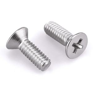 3/8-16 x 3/4" Phillips Flat Head Machine Screws, 304 Stainless Steel (18-8), Coarse Thread UNC Fully Threaded, 20-Pack