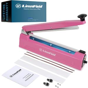Sealer Pro, Patented 12-inch Impulse Heat Sealer, 7-mm Sealing Width Super Heavy Duty Bag Sealing Machine with Extra 2 Replacements, 1Fuse Included, Dragon Fruit