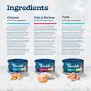 Blue Buffalo Tastefuls Flaked Wet Cat Food Variety Pack, Made with Natural Ingredients, Tuna, Chicken, Fish & Shrimp, 5.5-oz Cans (24 Count, 8 of Each)
