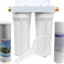 External RV Dual Water Filter System for RVs Boats Motor Homes Marines,Included Two Fliters and Mounting Bracket