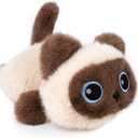 1.9lbs Weighted Stuffed Animals Siamese Cat - Siamese Cat Plush Toy, Cute cat Stuffed Animal Cuddle Plushies Gift for Kids & Adults