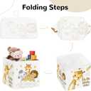 Clastyle 3 pcs Dreamy Animal Cube Storage Unit Boxes Foldable Kallax Box for Shelves Parents Storage Baskets for Book Clothes Toy Organizer, Giraffe, 11.8x11.8x11.8 in