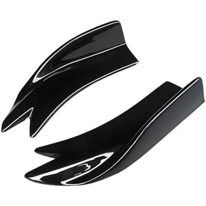 Universal Rear Diffuser Car Spoiler, Rear Bumper Lip Body Canard Spoilers Black Lip Side Skirt Spoiler Splitter Protector Exterior Decoration Trim Kit Anti-Scratch (10.6inch,Smooth Black)