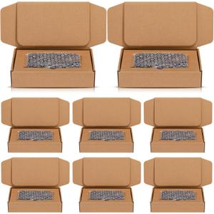 Fuyoooo 8 Pcs Universal Cell Phone Packing Box 9 x 5 x 2 Inch Smart Phone Packing Box with Clear Bubble out Bag Double Decker Large Cardboard Compartment to Store for Recyclable Packaging