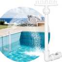 Adjustable Pool Fountain with 5 Spray Heads  360 Direction Control, Energy-Efficient Cooling Waterfall Sprinkler & Aerator for Above/In-Ground Pools  Decorative Water Feature (White-2)