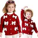 Infant Toddler Baby Girl Oversized Sweater Long Sleeve Sweaters Fall Winter Tops Clothes (Red)