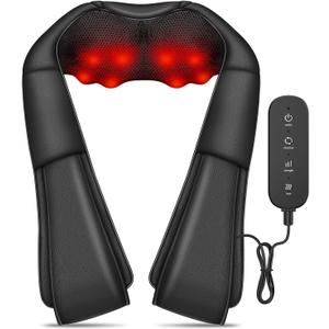 iKristin Neck Massager Back Massage with Heat,Shiatsu Shoulder Massager for Neck,Back,Shoulder,Foot and Leg Muscle Relax,Electric Deep Tissue 3D Kneading Massager,for Women Men Mom Dad (Black 1)