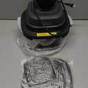 5-in-1 Portable Glass Air Fryer, 4QT & 6-Cup Glass Containers with Lids, Silicone Mat, Dishwasher/Freezer Safe for Single Servings, Family Meals