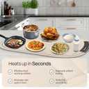 IGREEN Food Warming Mat Portable Electric Warming Tray, Rollable Silicone Heating Pad with 3 Heat Settings & Auto Shut-Off Buffet & Kitchen Food Warmer for Parties, Family Meals & Everyday Use