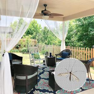 RYB HOME 2 Panels Garden Netting Size Adjustable Porch Screen Mesh Outdoor Curtains Lightweight Mosquito Curtains for Patio Gazebo Pool Hut Bug Netting, White, 59 inches Wide x 120 inches Long