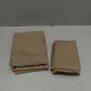 MIULEE Pack of 2 Decorative Outdoor Solid Waterproof Throw Pillow Covers Faux Linen Garden Farmhouse Cushion Cases for Patio Tent Balcony Couch Sofa 20x20 Inch Khaki