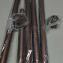 Ausemku Shower Curtain Rod 32-80 Inch Adjustable - 1 Inch Diameter Heavy Duty No drill Spring Tension Shower Rod, Non-Slip Rustproof Telescopic Rod for Bathroom, Brown