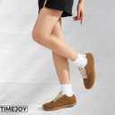 Women's Fashion Sneakers Casual Retro Walking Shoes Lace-Up Lightweight Comfortable Low Top Non-Slip Footwear, Size 7US Brown