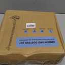 Broom with Dustpan Combo Set 54" Long Handle Adjustable Length Stainless Steel Broomstick Standing Dust Pan and Broom Set for Office Home Kitchen Lobby Floor Cleaning (Red and Black)