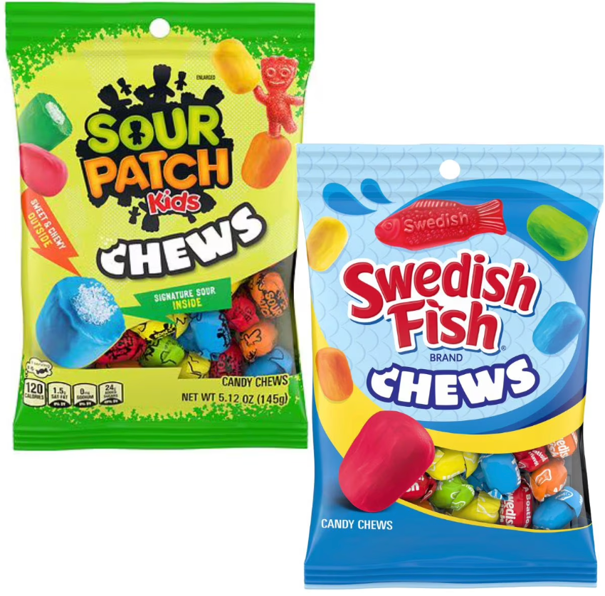 Sour Patch Kids Coal Black Raspberry Chewy Candy – 3.1 oz – Holiday Stocking Stuffer Treat, 4 Pieces