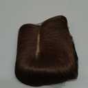 Hair Toppers for Women Real Human Hair, 14 Inch 360 3D Upgrade Middle Part Toppers for Women with Thinning Hair (Medium Brown)