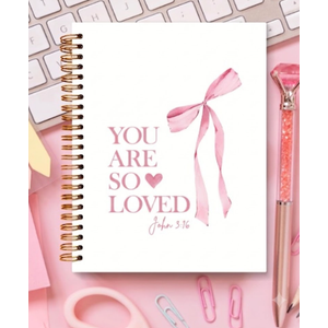 Bible Journal Notebook for Women Girls, Pink Bow Coquette Notebook, Christian Notebook for Women, Notebook for Bible Notes, Bible Journal Notebooks for Note Taking 