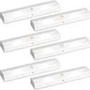 Brilliant Evolution Wireless LED Stair Light 6 Pack - Motion Sensor, Battery-Operated, Stick-On - for Closet, Indoor Steps - Motion-Activated Night Light