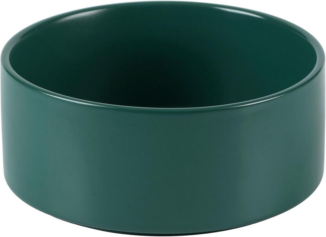 Havniva 8.3 Dog Bowl Ceramic Dog Food and Water Bowl, Durable Dog Water Bowl with Non-Slip Rubber Base Large Capacity Feeding Dishes for Large Dogs (Matte Dark Green)