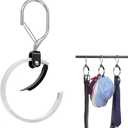 Multipurpose Hat Rack for Closet, Baseball Cap Organizer 1 Pack Hat Holder, Aluminum Alloy Closet Hangers for Tie Belt Purses Space Saver