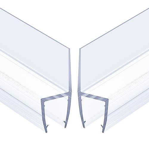 AmazerBath Shower Door Side Seal Strip  Frameless Glass Shower Door Seal Strip - Suitable for 3/8 Inch Glass, 78 inch