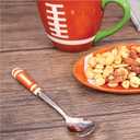 Football Mug Coffee Novelty Ceramic Mug & Cute Football Themed Spoon & Coaster Tray Dish, Great Football Sports Gifts Idea, For Men, Women, Great for Holidays, Birthdays, Fathers Day Etc.