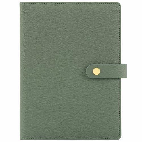 Aesthetic A5 Binder with 6 Golden Rings - Refillable & Sturdy Planner w Pockets Keeps You Perfectly Organized - Mini Notebook with Magnetic Closure Works Great as Photocard Binder for All Your Cards
