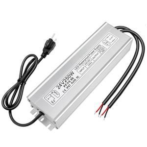 inShareplus 24V Power Supply, 250W IP67 Waterproof LED Power Supply, AC 80-265V to DC 24V 10.4A Outdoor Low Voltage Transformer, Adapter with 3-Prong Plug for LED Light, Outdoor Use