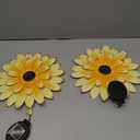 2 Pack Solar Sunflower Lights LED 9.8" Metal Sunflower Outdoor Wall Decor