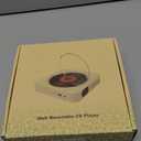 MICOCIOUS Bluetooth Portable Home CD Music Player with Remote Control, Timer, Builtin Speakers and LED Display  FM Radio Boombox (White)