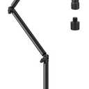 Camera Round Base Mount Desk Stand, Flexible Aluminum Photography Floor-Standing Light Monopod Stand Phone Holder with 1/4" 3/8'' 5/8'' Screw for DSLR Camera, Light, Webcam, Live Streaming, Vlogging