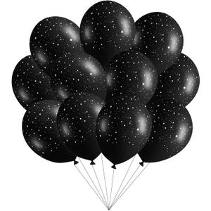 40Pcs Galaxy Balloons for Boys Galaxy Birthday Party Decorations Outer Space Themed Party Supplies Black Star Latex Balloon Garland Black and White Balloons for Kids