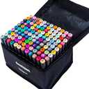 CREATSPARK Alcohol Markers 120 Colors with Base Dual Tip Art Drawing Markers for Anime Sketch Illustrations - Refillable