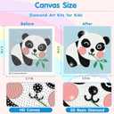 DIYGEMDOT 6 Pack Diamond Art Kits for Kids, Cute Animals Diamond Painting for Beginners, DIY 5D Gem Art for Girls & Boys Ages 6-8-10-12, Children's Christmas Gifts (6x6 inches) (Y001)