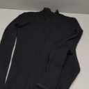 Women's Black Color Long-Sleeved Casual Trendy top Black Medium