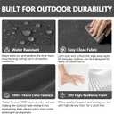 Goodgoods 20 x 50 Adirondack Chair Cushions Set of 2, 1000+Hours Fade-Resistant & Water-Resistant Outdoor Furniture Chair Cushions with 30D High-Resilience Foam for Patio, Garden, Graphite
