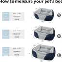 INVENHO Large Dog Bed Rectangle Washable Orthopedic Soft Calming Sleeping Durable Pet Cuddler with Anti-Slip Bottom