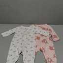 Simple Joys by Carter's Baby Girls' 2-Pack 2-Way Zip Textured Sleep and Play, Plum/Floral, 6-9 Months