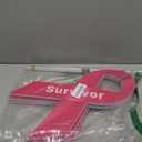 6PCS Breast Cancer Awareness Yard Signs Double-sided Pink Ribbon Survivor Yard Decorations with Metal Stakes Waterproof Outdoor Lawn Sign for Support Party Fundraising Charity Event Supplies