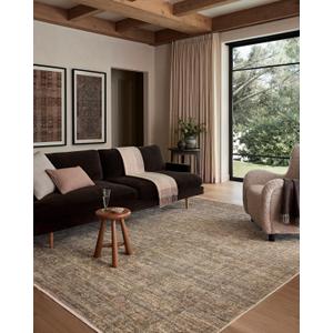 Loloi Amber Lewis Molly Collection MOL-07 Tobacco/Sage 6'-7" x 9'-2" Low Pile Area Rug