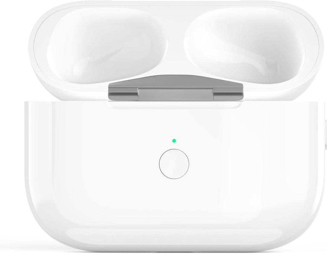 Upgraded Wireless Charging Case Replacement Compatible with AirPod Pro 1st & 2nd Generation, AirPods Pro 1st & 2nd Generation Charging Case with Bluetooth Pairing & Sync Button, No Earbuds, White